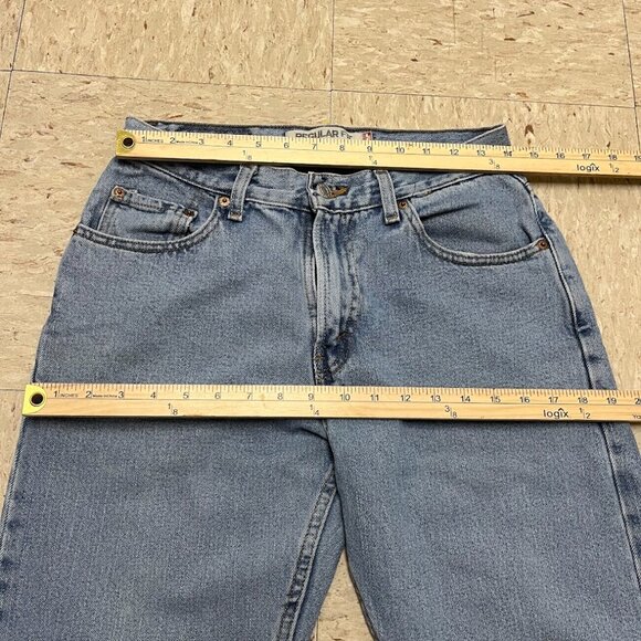 Levis 505 Jeans Men's 30x32 Blue Denim Regular Fit Straight Leg Light Wash - Picture 8 of 10